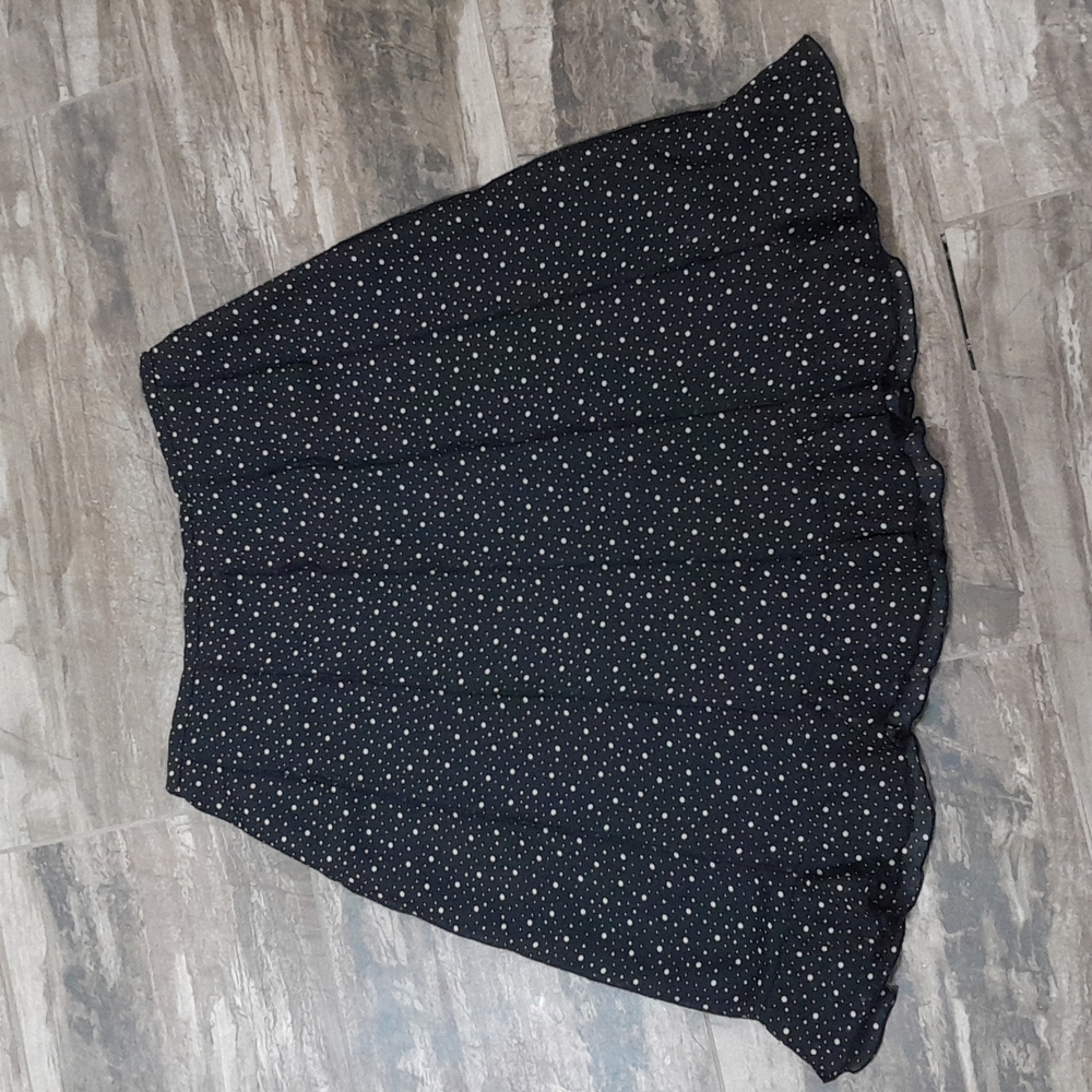 Ladies size 12 petite black skirt with dots